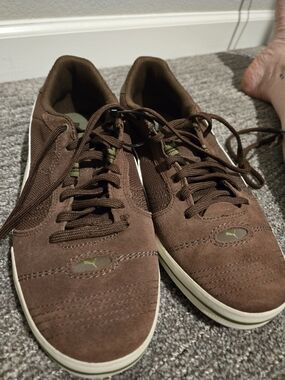 Puma Escito Vulc Sala Brown Suede Sneakers  Men's 8.5 Fifa World Cup N